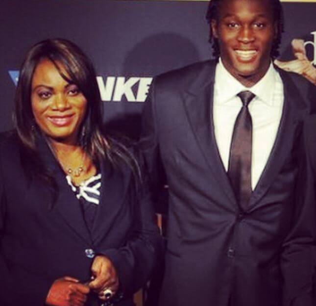 Adolphine Lukaku with her son Romelu Lukaku